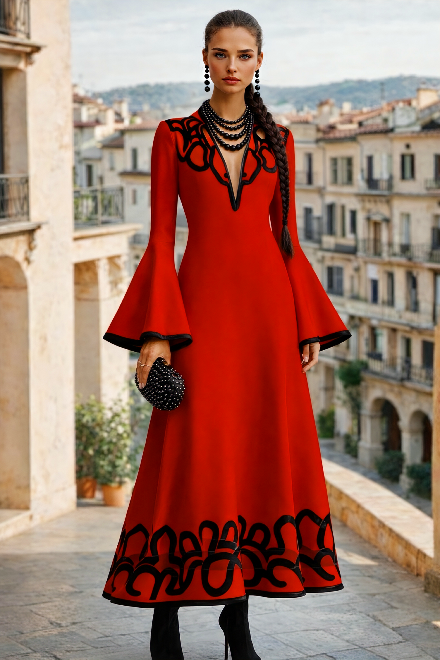 Mintlis mujer de gasa plisada, vestido Hillary, 3 colores, tallas (36-46)