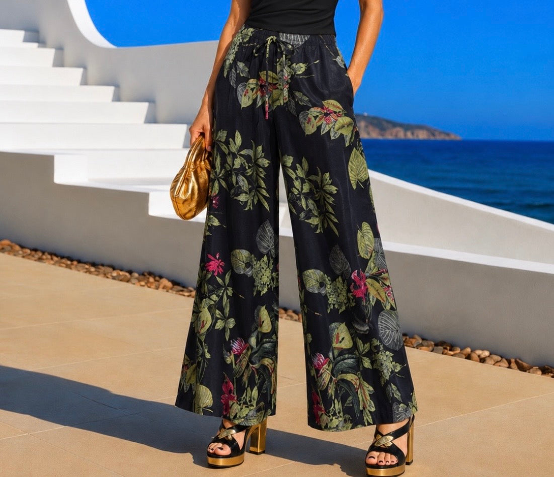 Pantalón Bless pierna ancha , 3 estampados, tallas (36-50)