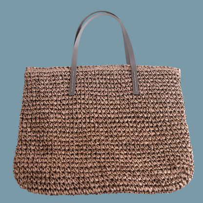 Estella Raffia bag, long handle, square handle, 5 colours, 2 models