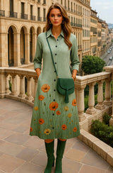 Vestido Patrice estampado camisero de algodón, 2 estampados, talla (36-50)