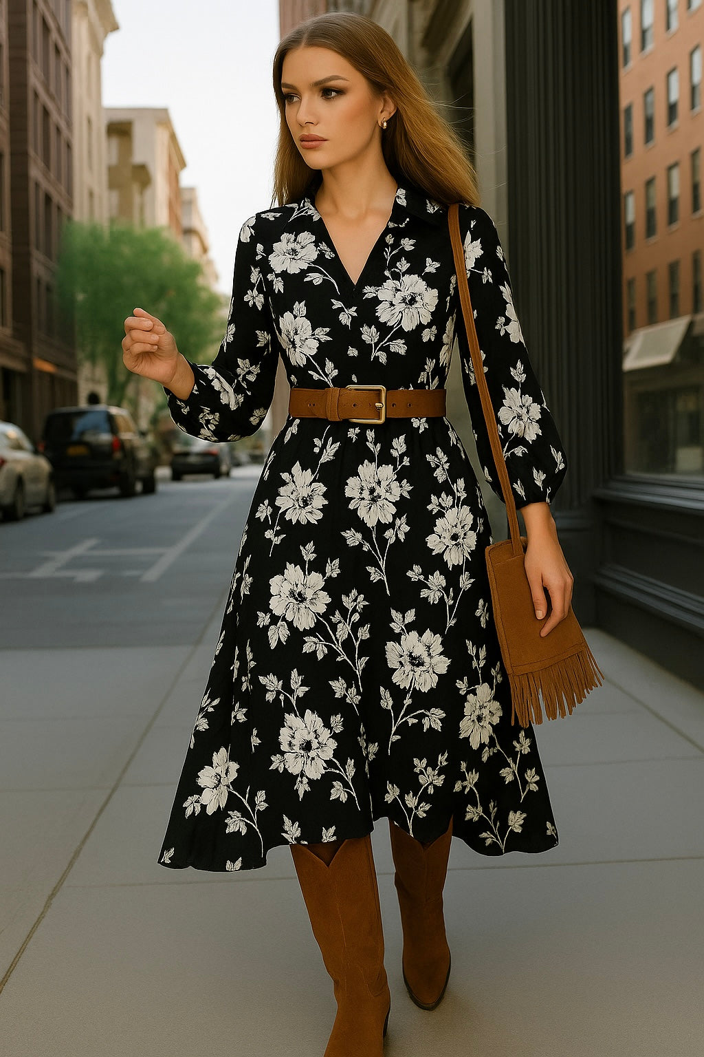 Vestido Sotograndre con cinturón spandex algodón licra, 4 colores , tallas (36-46)