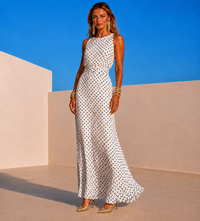 Vestido Polka, estampado gasa algodón holgado, 2 colores tallas (34-48) vídeo