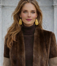 Chaqueta Kimera de lana y piel sintética, tallas (36-46)