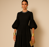 Gabriela dress in cotton lycra with honeycomb elastane body, 4 colors, sizes (36-48)