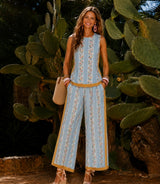 Happy 2-piece set: top and trousers with elasticated waist, 4 prints, sizes (36-50), video
