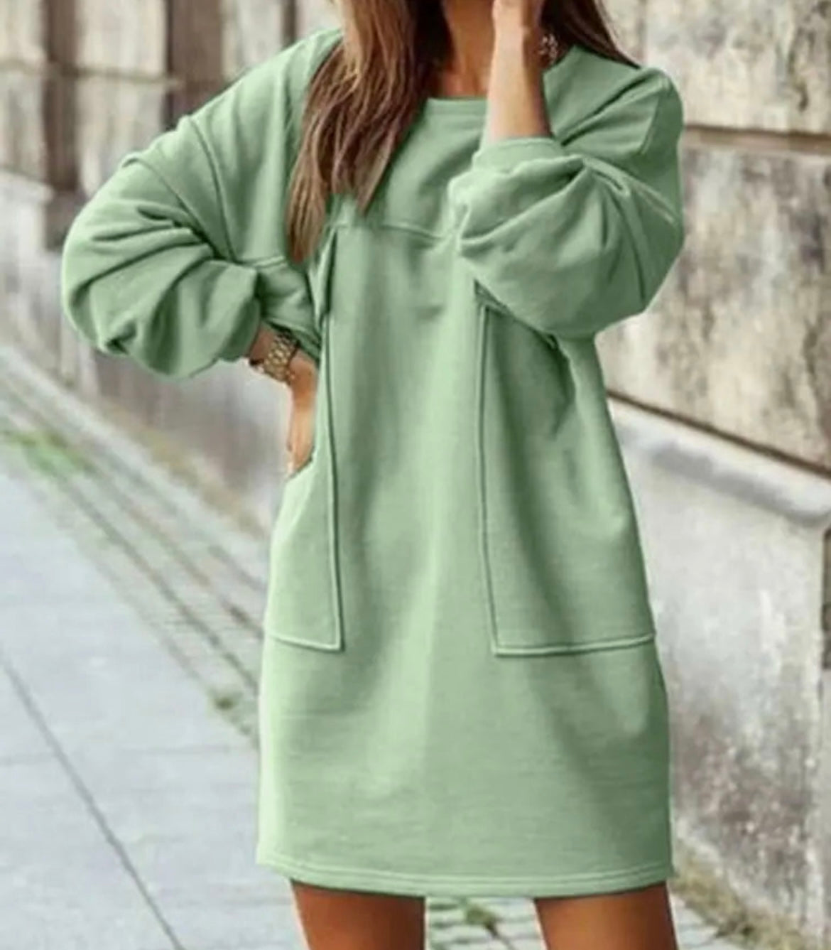 ZANZEA 2023 Automne Robes Femmes Sweat Robe Mode Manches Longues Mini Caftan Robe Décontracté Lâche Crenweck Pull Robes