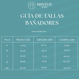 Bañador Palmera Azul lazo 4 tallas