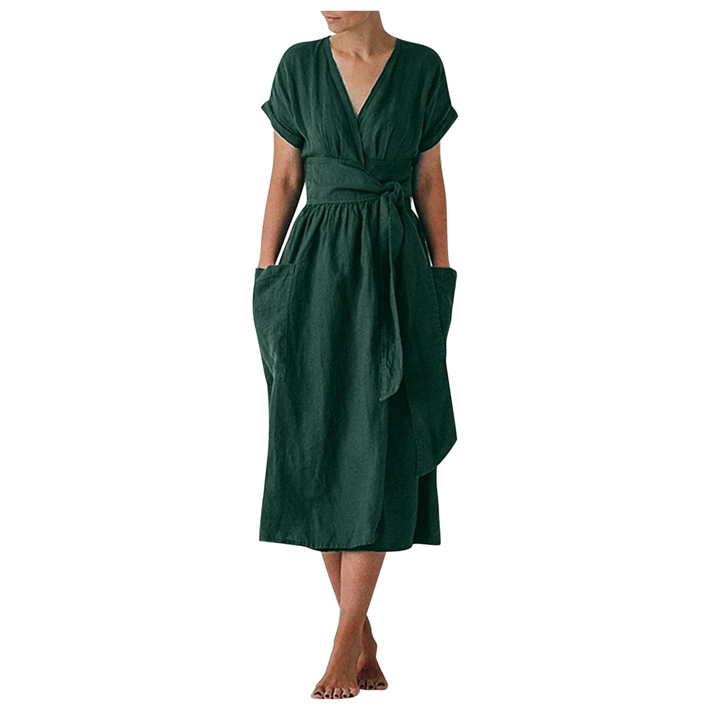 Katie dress with crossed pockets, 3 colours, 5 sizes, (it is too small, order a size more)