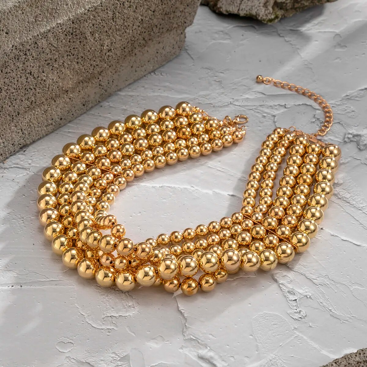 London 5-strand gold choker