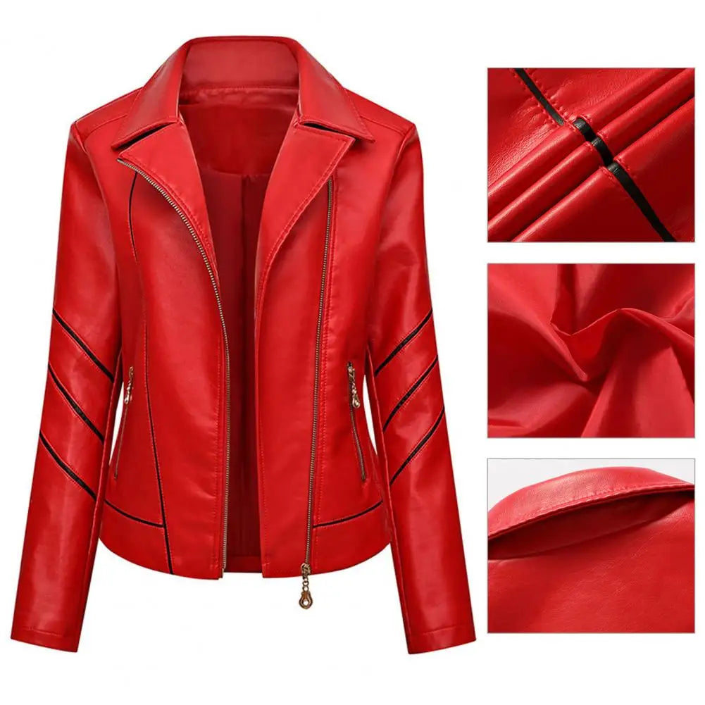 Riviera synthetic leather biker, 2 colors, 6 BIG SIZES