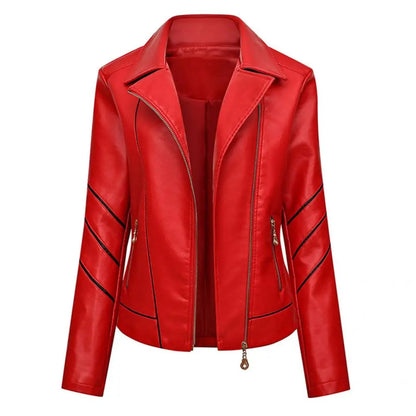 Riviera synthetic leather biker, 2 colors, 6 BIG SIZES