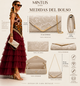 Bolso Optimo, clutch con cadena 7 colores