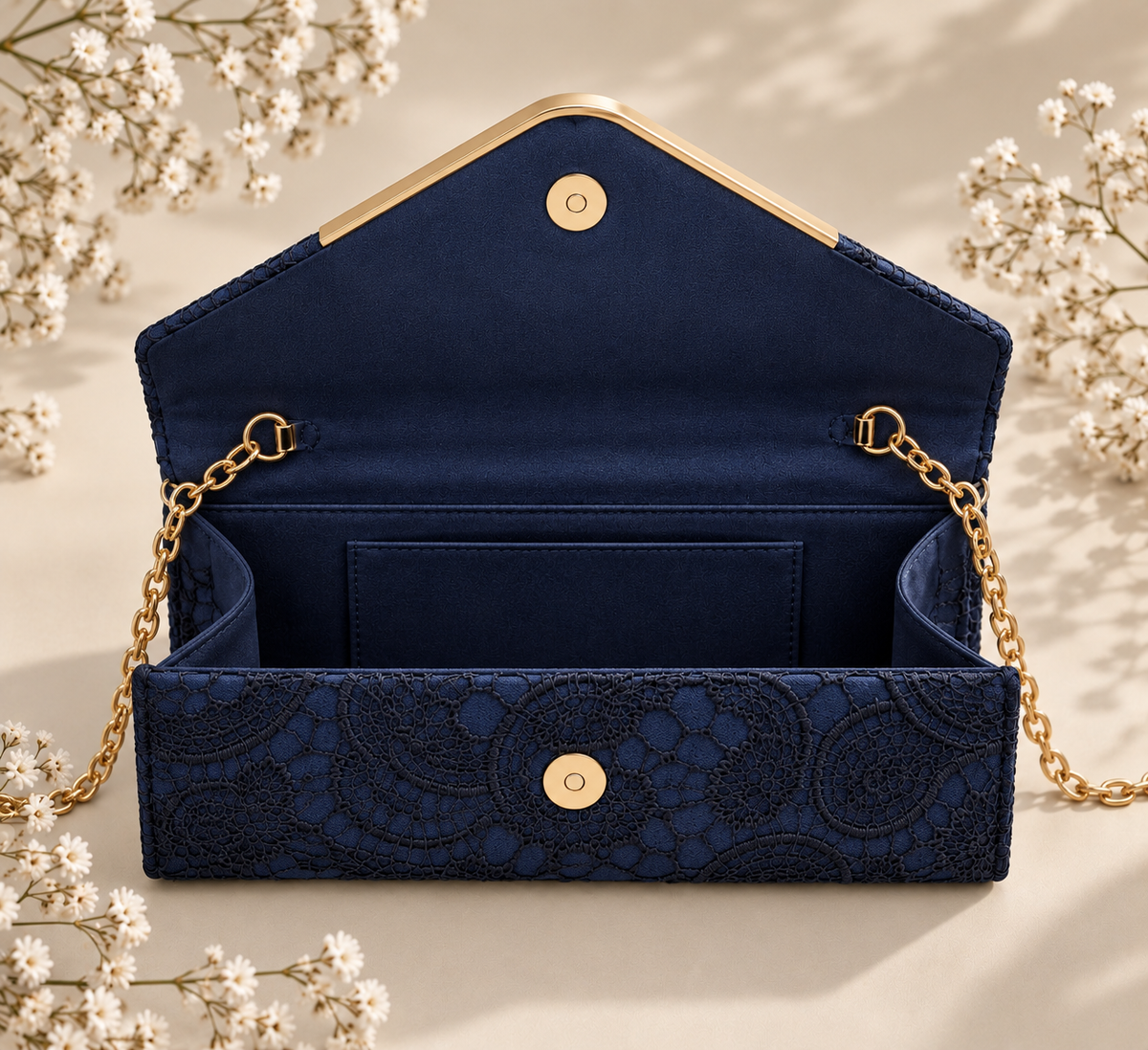 Bolso Optimo, clutch con cadena 7 colores