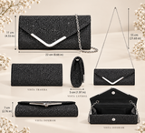 Bolso Optimo, clutch con cadena 7 colores