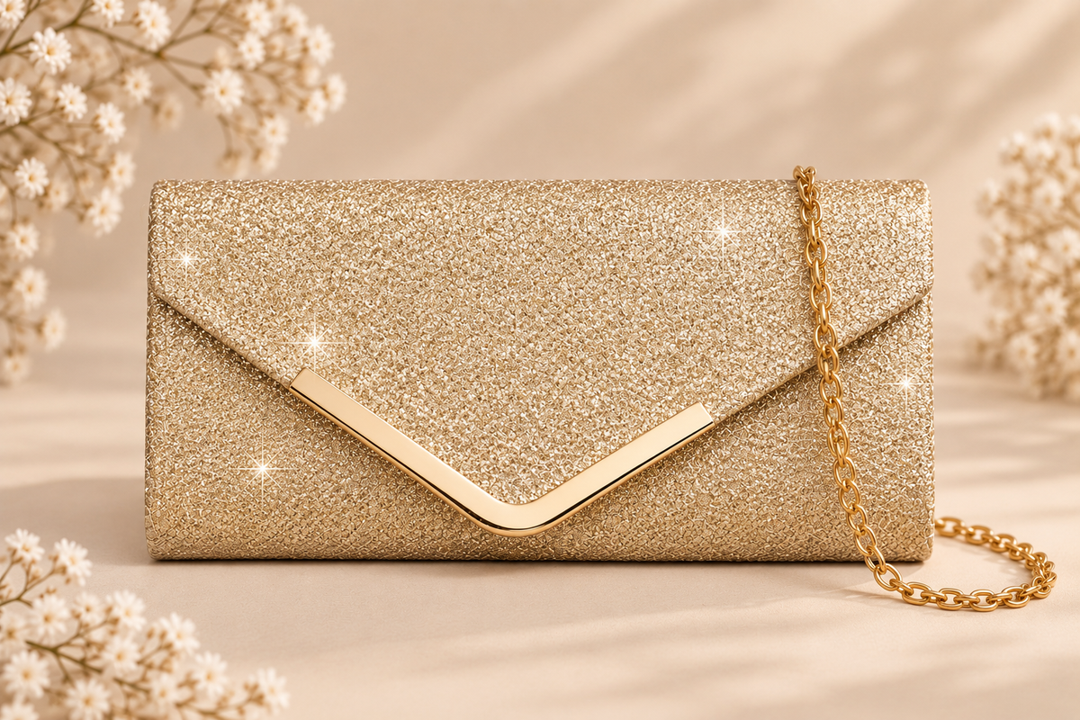 Bolso Optimo, clutch con cadena 7 colores