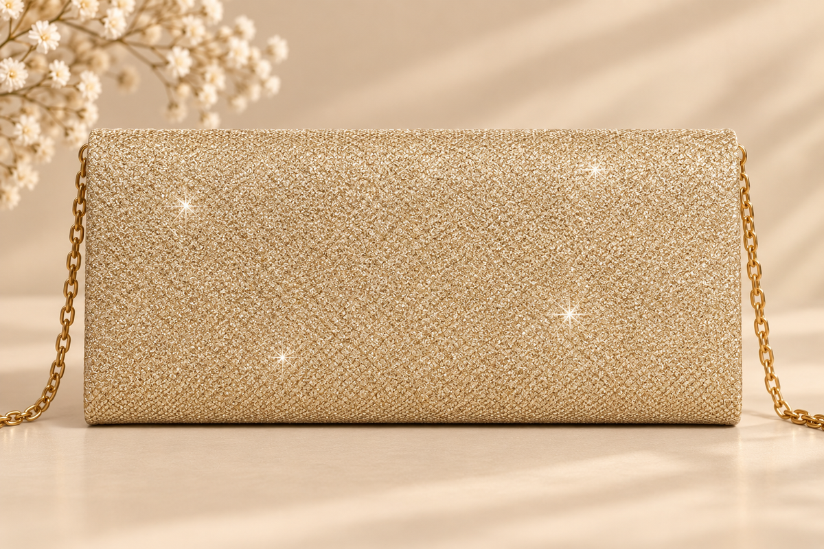 Bolso Optimo, clutch con cadena 7 colores