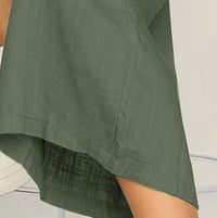 Liberty green linen jumpsuit, 5 sizes