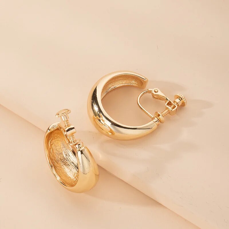 CLIP Golden Romantic Hoops