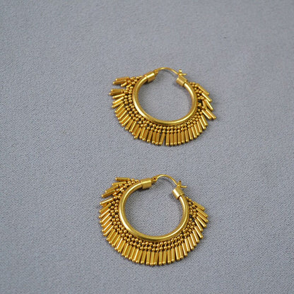 Lucia earrings 18Kt gold hoops