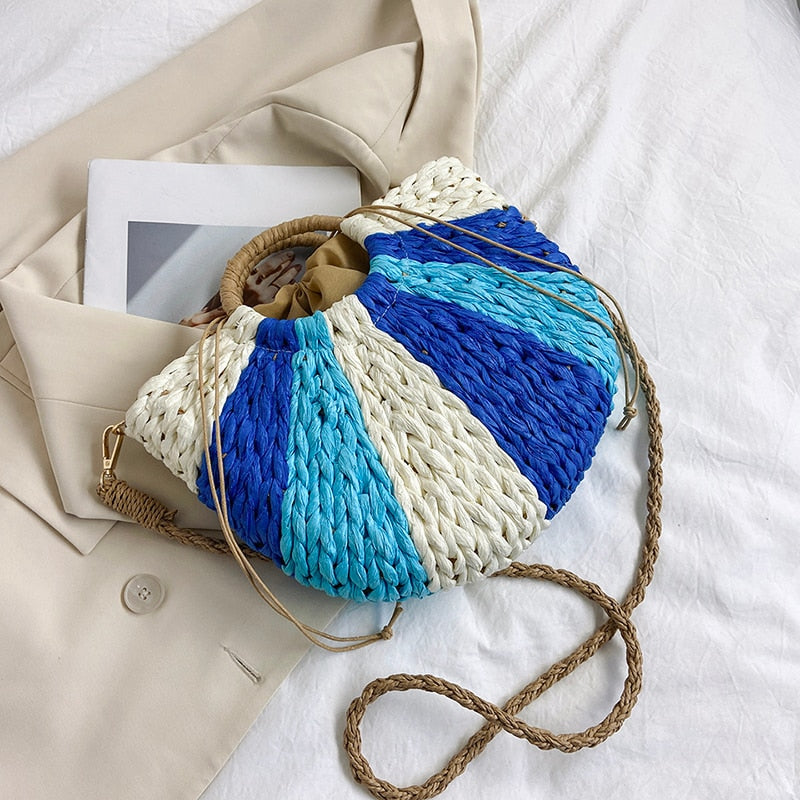 Belgica long raffia bag and handbag