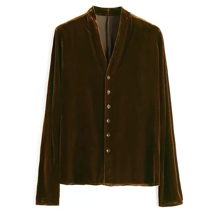 Veste cardigan en velours Tatiana, 4 couleurs, 8 GRANDES TAILLES