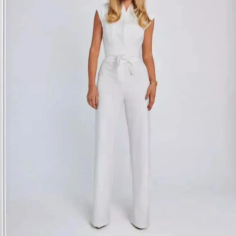 Kate jumpsuit with sash, 3 colours, 8 plus sizes from 36 to 50