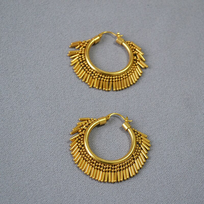 Lucia earrings 18Kt gold hoops