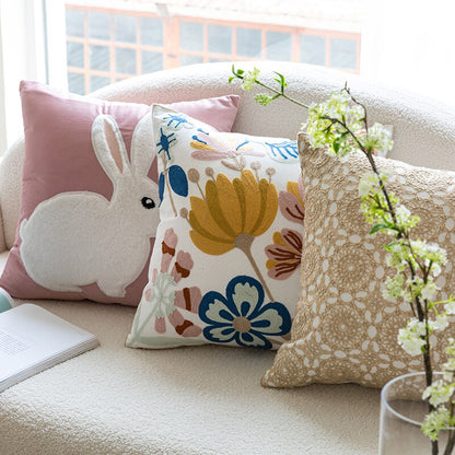 Carolina embroidered cushion cover, 3 models measures 45X45CM