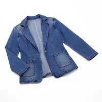 Blazer Colony denim, 6 tallas, da poca talla es entallada