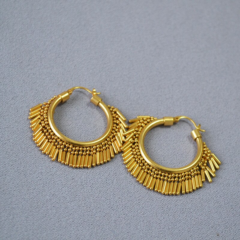 Lucia earrings 18Kt gold hoops