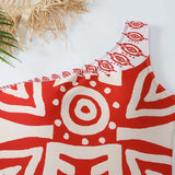 Bañador Bahamas rojo asimétrico , 4 tallas