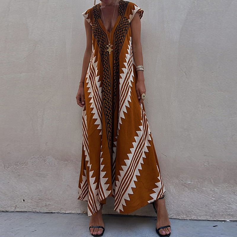 Vestido Sahara algodón licra, 7 colores, 4 tallas