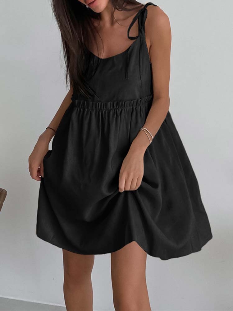 Flavia dress in cotton and linen, lycra, 3 colors, 3 sizes