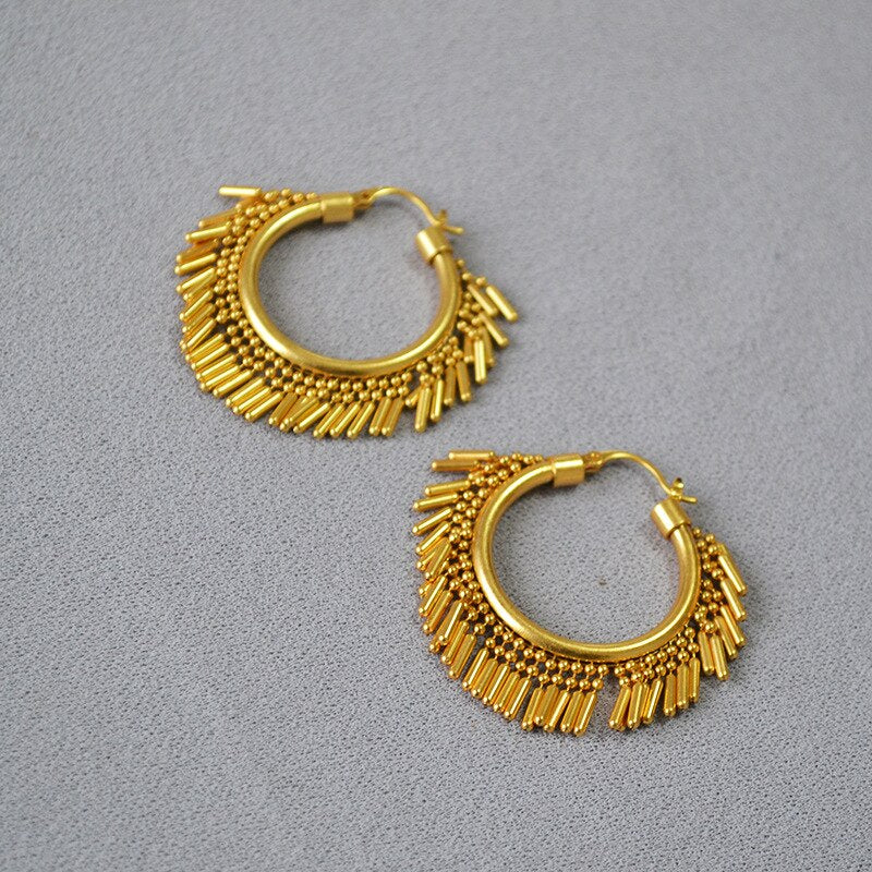 Lucia earrings 18Kt gold hoops