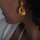 Golden Thread Drop Earrings