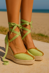 DESSERT ESPARTO WEDGES, 2 colors sizes (36-41) Made in Spain