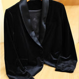 Sinatra black velvet blazer, 4 sizes