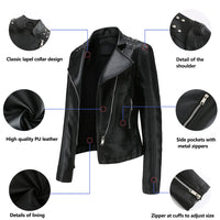 Mintis mujer polipiel chaqueta motera Sevilla, 6 colores, tallas (36-44)