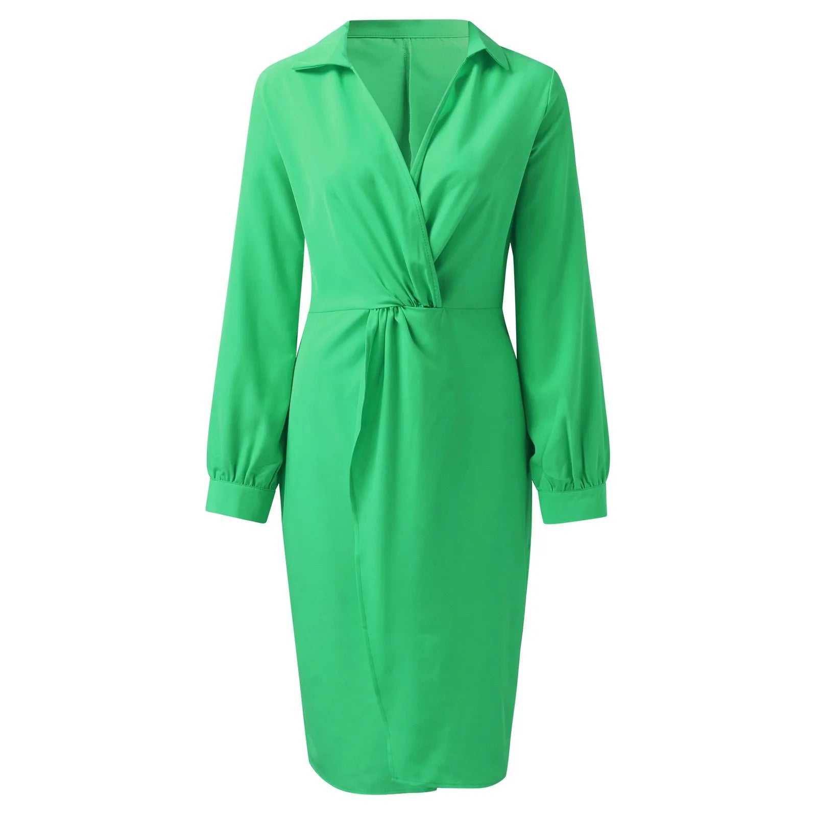 Strech crossed green Cuba dress. 4 colors, 5 sizes