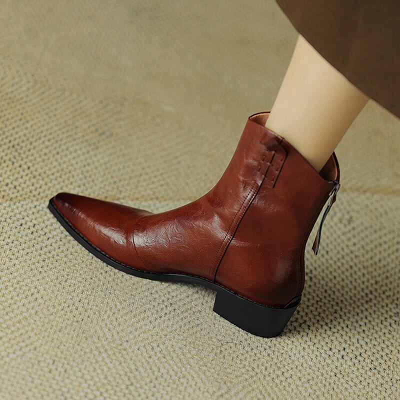 Hortensia leather boot, HANDMADE, 3 colors