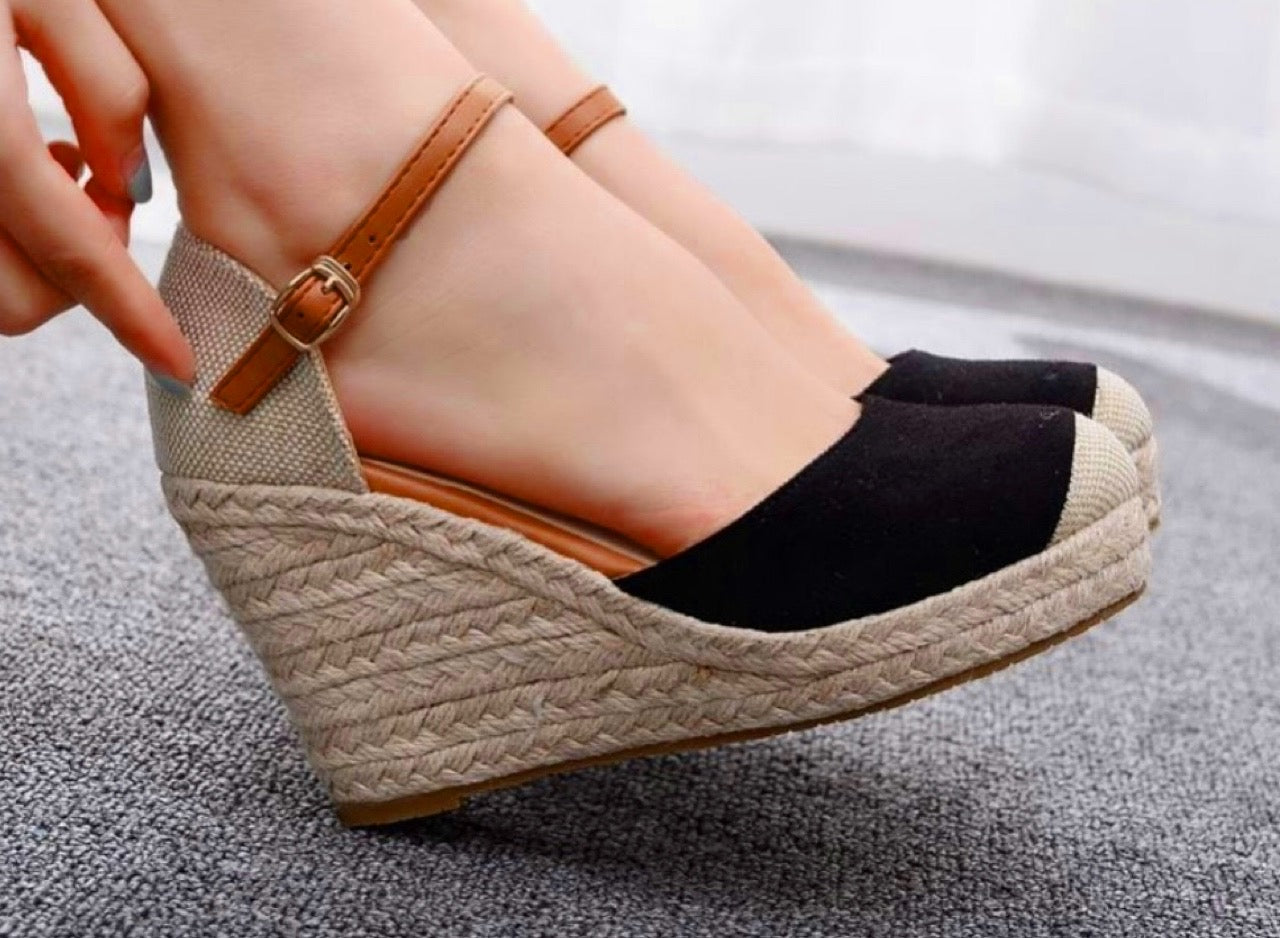 Piamont esparto wedges, 2 colors, Made in Spain