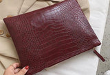 Pochette Pia en crocodile, 6 coloris