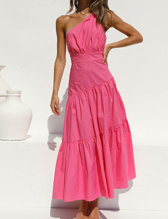 Vestido Jammie asimétrico, 3 colores, 5 tallas