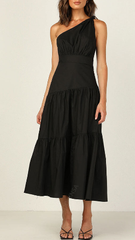 Vestido Jammie asimétrico, 3 colores, 5 tallas