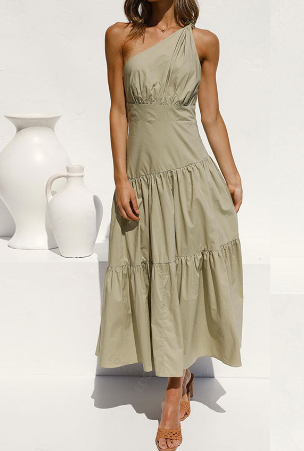 Vestido Jammie asimétrico, 3 colores, 5 tallas