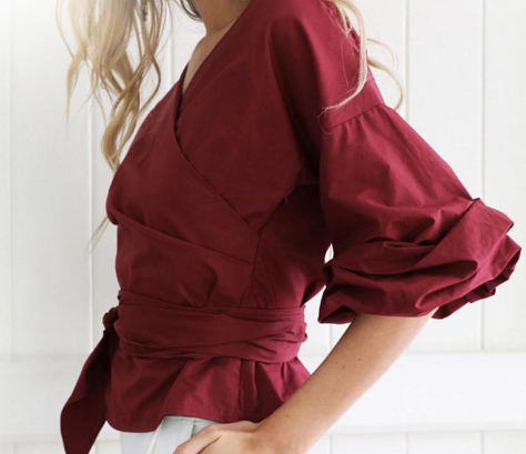 Bridget wrap shirt, 3 colours, 4 sizes (36-44)