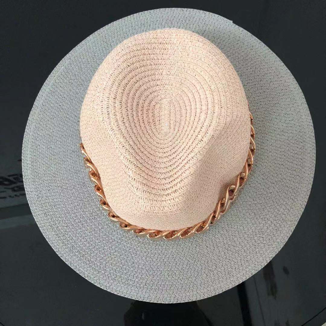 Romanian hat with raffia chain, various colors