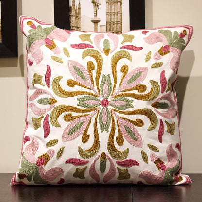 Handmade embroidery cushion cover without filling 45X45cm, various colors