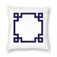 Cushion cover without filling Diamante white and navy blue linen, various sizes