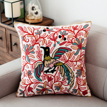 Handmade embroidery cushion cover without filling 45X45cm, various colors